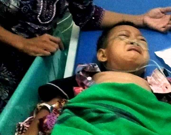 Dafa Riski Budiono sedang menjalani perawatan di RSU Kariaidi Semarang, Jumat (11/10/2019/Dokumen keluarga