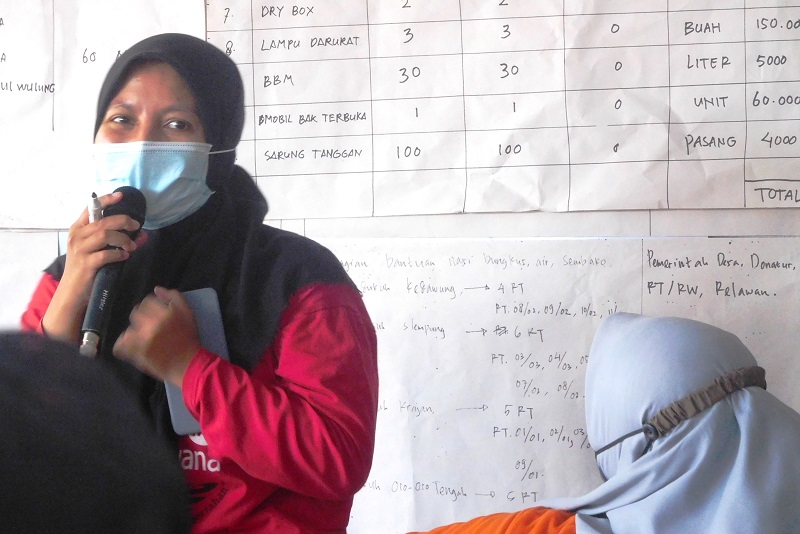 Foto: Wivaqussaniyyah saat fasilitasi sebuah pelatihan di Dukuhseti beberapa waktu lalu /Clakclik.com