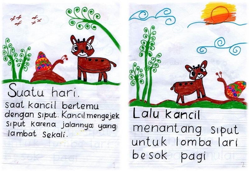 cerita anak bergambar oleh Nuning Ernawati, guru KB Sekarwangi, Pucakwangi, Pati / Clakclik.com