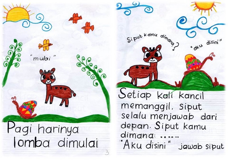 cerita anak bergambar oleh Nuning Ernawati, guru KB Sekarwangi, Pucakwangi, Pati / Clakclik.com