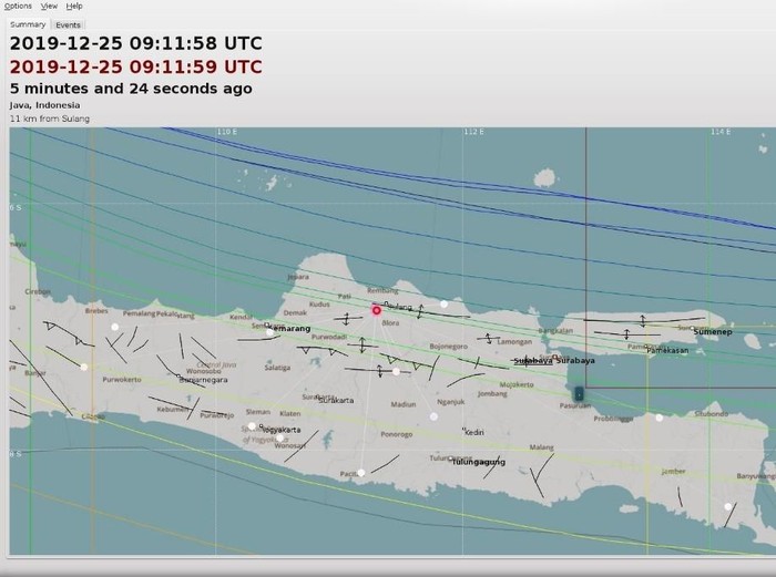 Gempa M 3,6 terjadi di Blora, Jateng, Rabu (25/12/2019) / Dok. Stasiun Geofisika BMKG Yogyakarta
