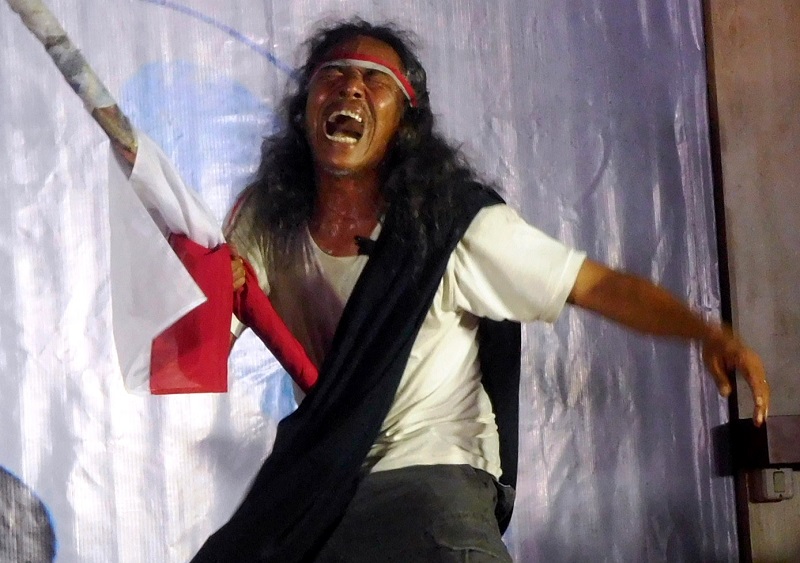 Sosiawan Leak saat tampil di BBY, Jumat (29/11/2019) / Clakclik.com