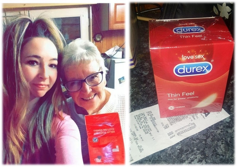 Rosemarie Riley & cucuna besama 1 box kondom yang dikira teh / Clakclik.com